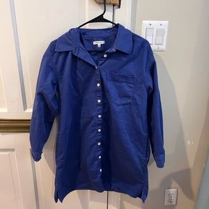 Madewell Mini Shirtdress Blue Size Medium